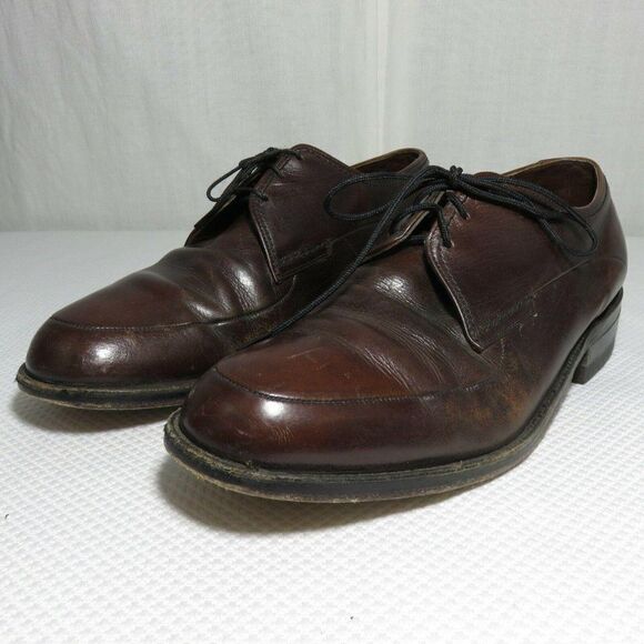 Freeman Free-Flex Mens Dress Oxford Shoes Size 8 EE Extra Wide Brown Leather - Picture 7 of 11